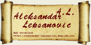 Aleksandar Lepšanović vizit kartica